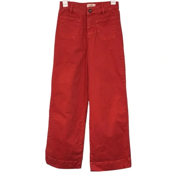 Marine Layer Wide Leg Bridget Crop Orange Denim Pants Size 4 NWOT Womens - Picture 1 of 11